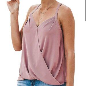 Naked Zebra Sleeveless Blouse Pink / Mauve Medium NWT